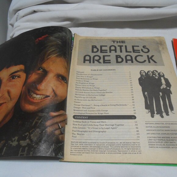 2 VTG MAGAZINES: TIME McCARTHY COMES BACK & THE BEATLES ARE BACK 1976 📘 - Picture 6 of 8